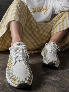 Nike woven leather sneakers